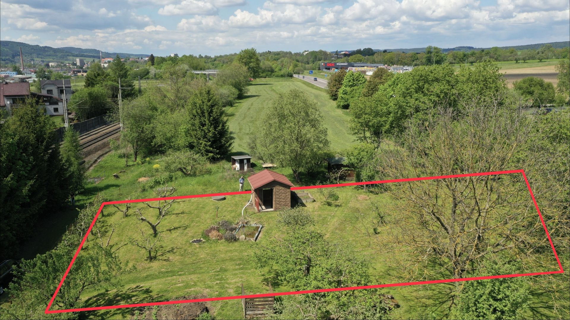 Zahrada parcela číslo 411/7, 703m2, voda, zahradní domek, Ústí nad Orlicí – Hylváty U Tří mostů