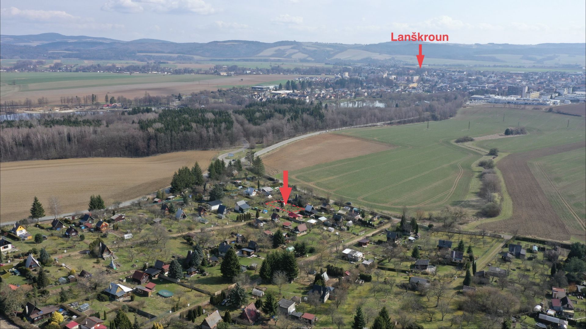 Zahrada parcela číslo 1597/11, 383m2, studna, zahradní domek, Rudoltice u Lanškrouna